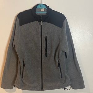 Mens Old Navy Athletic fleece jacket black and gray!!
